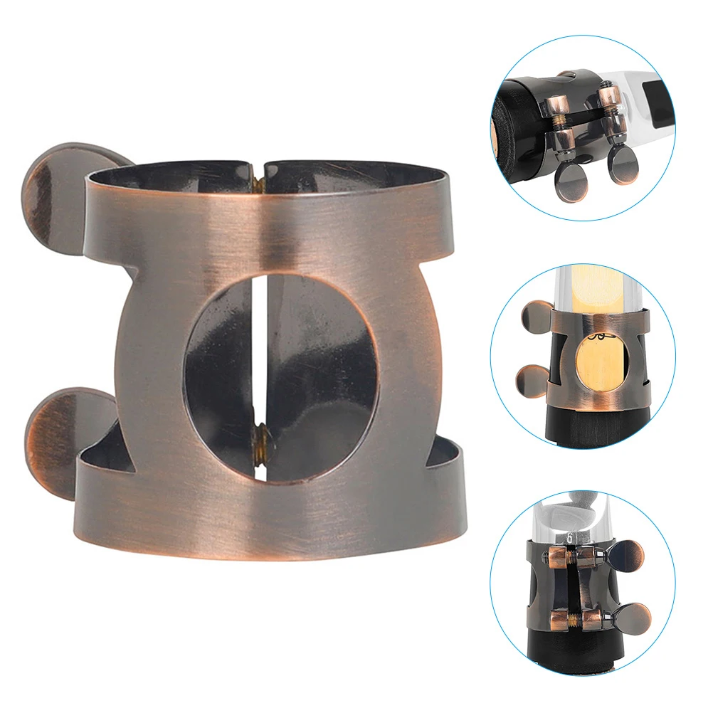 

Brass Saxophone Ligature Clip Professional Wind Instrument Replacement Accessory Exquisite Craftsmanship Smooth Surface Simple