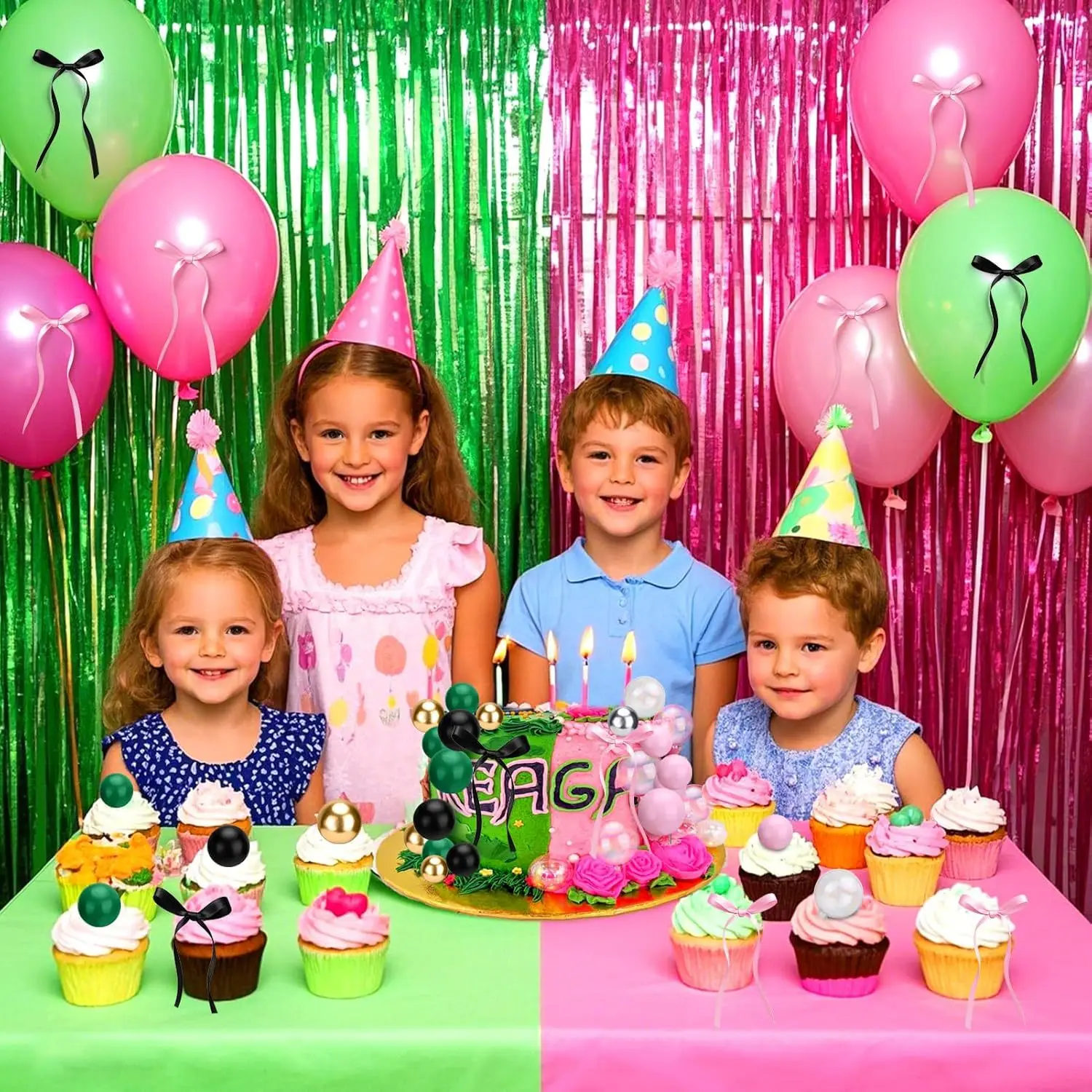 10 Stück farbige Kugel alles Gute zum Geburtstag Kuchen Topper 3 cm mattierte Kugeln Kinder Weihnachtsfeier Geschenk Kuchen Topper Hochzeit Dessert Dekoration – Detail 6