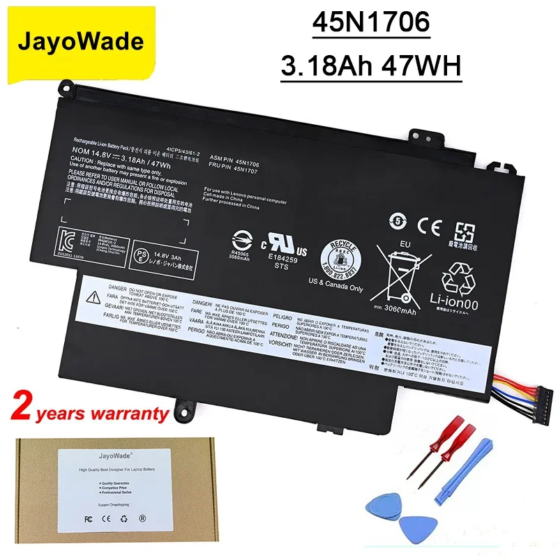 

Smart New 45N1706 Laptop Battery For LENOVO ThinkPad Yoga S1 120 S240 20CD 20DA Yoga 12 20DL 20DK 45N1705 45N1707 45N1704 3.18Ah