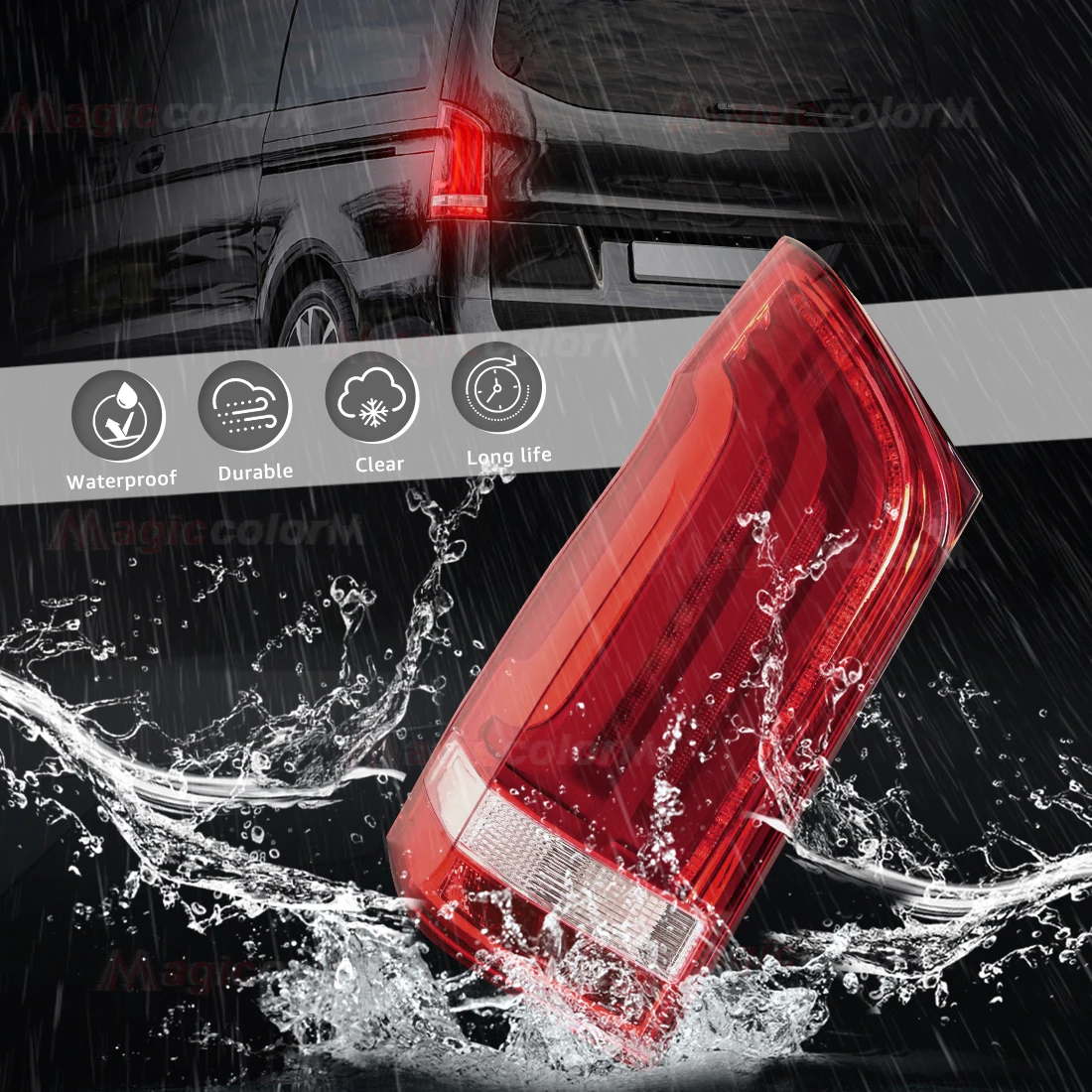Lâmpada traseira led para benz vito w447 v-class v220d v250 2014 2015-2020 luzes traseiras de freio traseiro luz de sinal de volta de condução a 4478200664