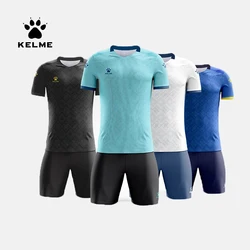 KELME koszulki piłkarskie męskie mundury piłkarskie odzież sportowa dostosuj drużyna piłki nożnej koszula z krótkim rękawem garnitur piłkarski 8151ZB1006