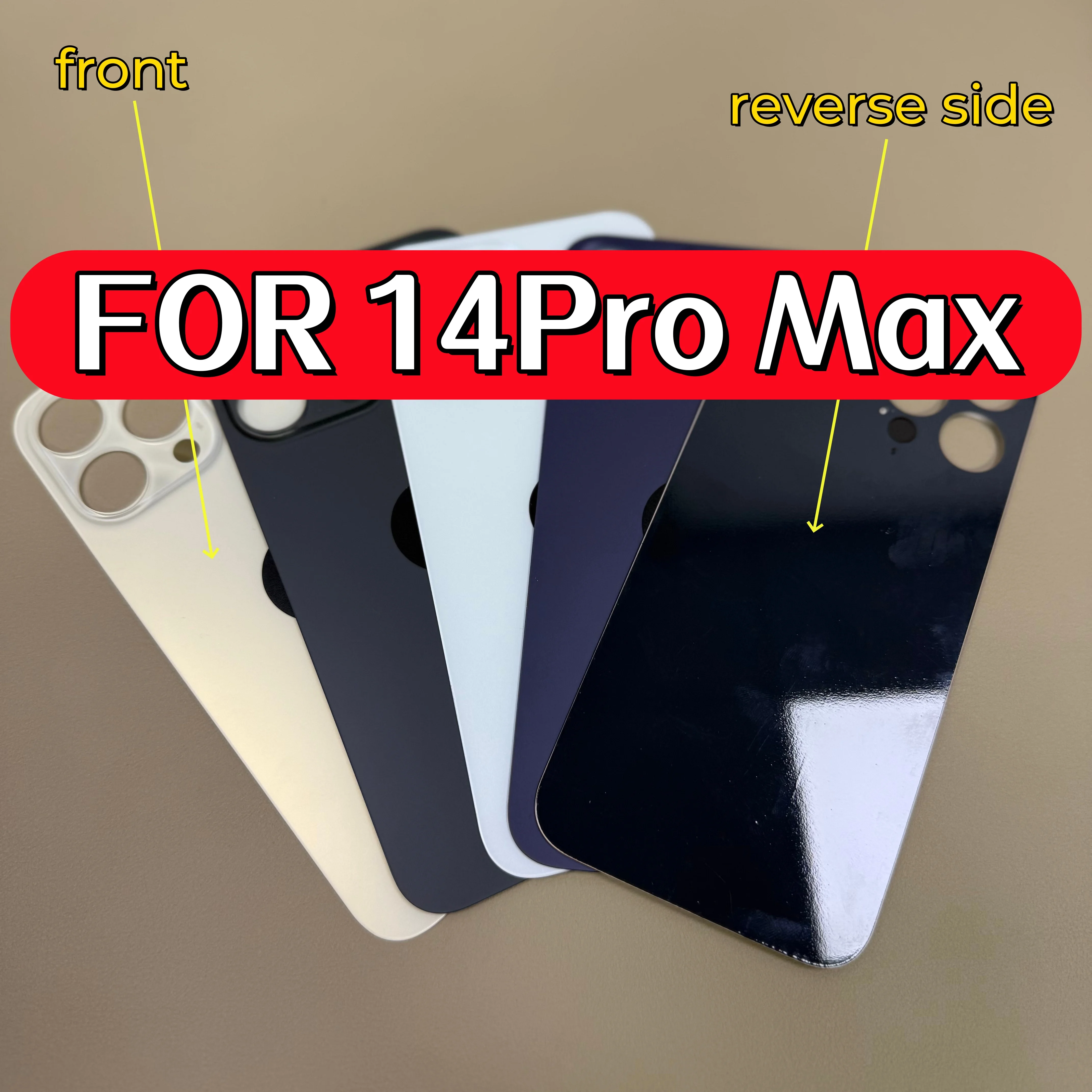 1Pcs Rear Back Cover Glass For iPhone 14 Pro Max Replacement Housing Shell Repair Parts For iPhone14PM Rear Glass Panel image 2