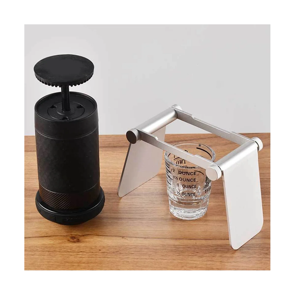 Portable Hand-Pressed Coffee Machine Small Portable Hand-Washed Filter Cup Foldable Aluminum Alloy Bracket