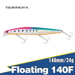 TSURINOYA 140F Ultra-long Casting Floating Minnow STINGER 140mm 24g Artificial Large Hard Bait Sea Fishing Lure