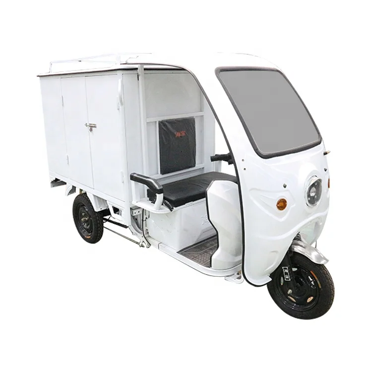 Electric Tricycle With Roof Motorized Tricycles For Handicapped Steel 60V Cargo Closed Eec Cargo Tricycle Motorcycle 150cc 200kg