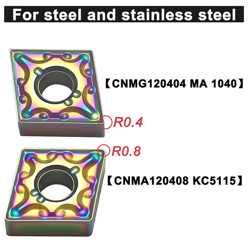 Carbide Insert CNMG120404 CNMG120408 MA 1040 CNC Lathe Tools CNMG Blade Metal Cutter Turning Tool For Stainless Steel And Steel