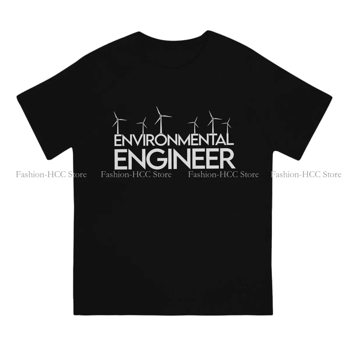 Renewable Engineering Graphic Polyester TShirt Environmental Protection and Technology Printing Streetwear Casual T Shirt Men