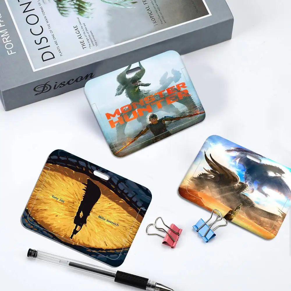 Classic Video Games M-Monster H-Hunter Credential Badge Holder Card Holders Student Lanyard Cards Holder Neck Straps For Gift