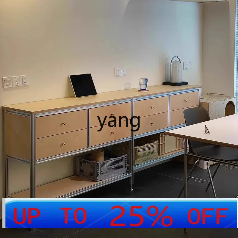 

LH household display side cabinet with wheel movable storage cabinet