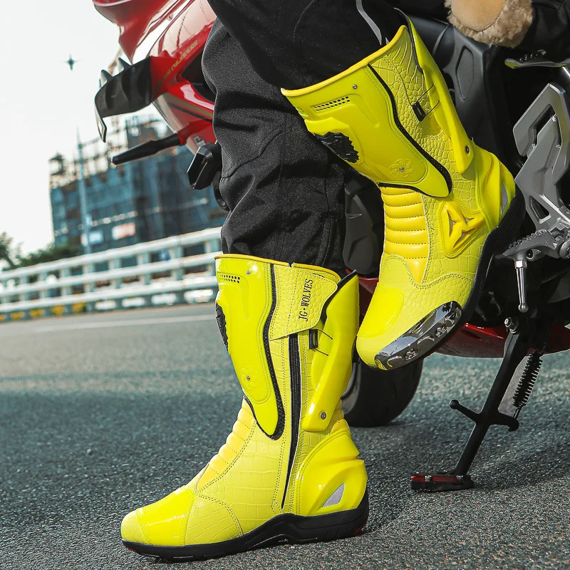 Size 37-47 Anti Fall Motocross Boots Wear-resistant Motorcycle Boots Men Women Racing Boots Safe Riding Equipment Rally Shoes