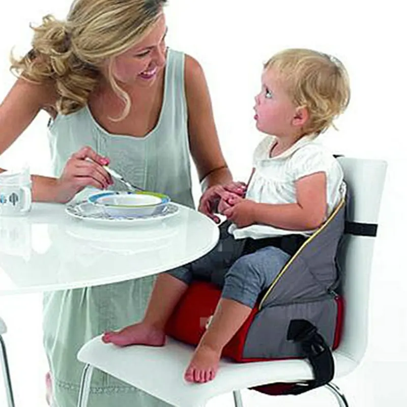 Portable Baby Dining Chair Bag With Safe Harness, 2 in 1 Design Mommy Bag and Baby Booster Seat