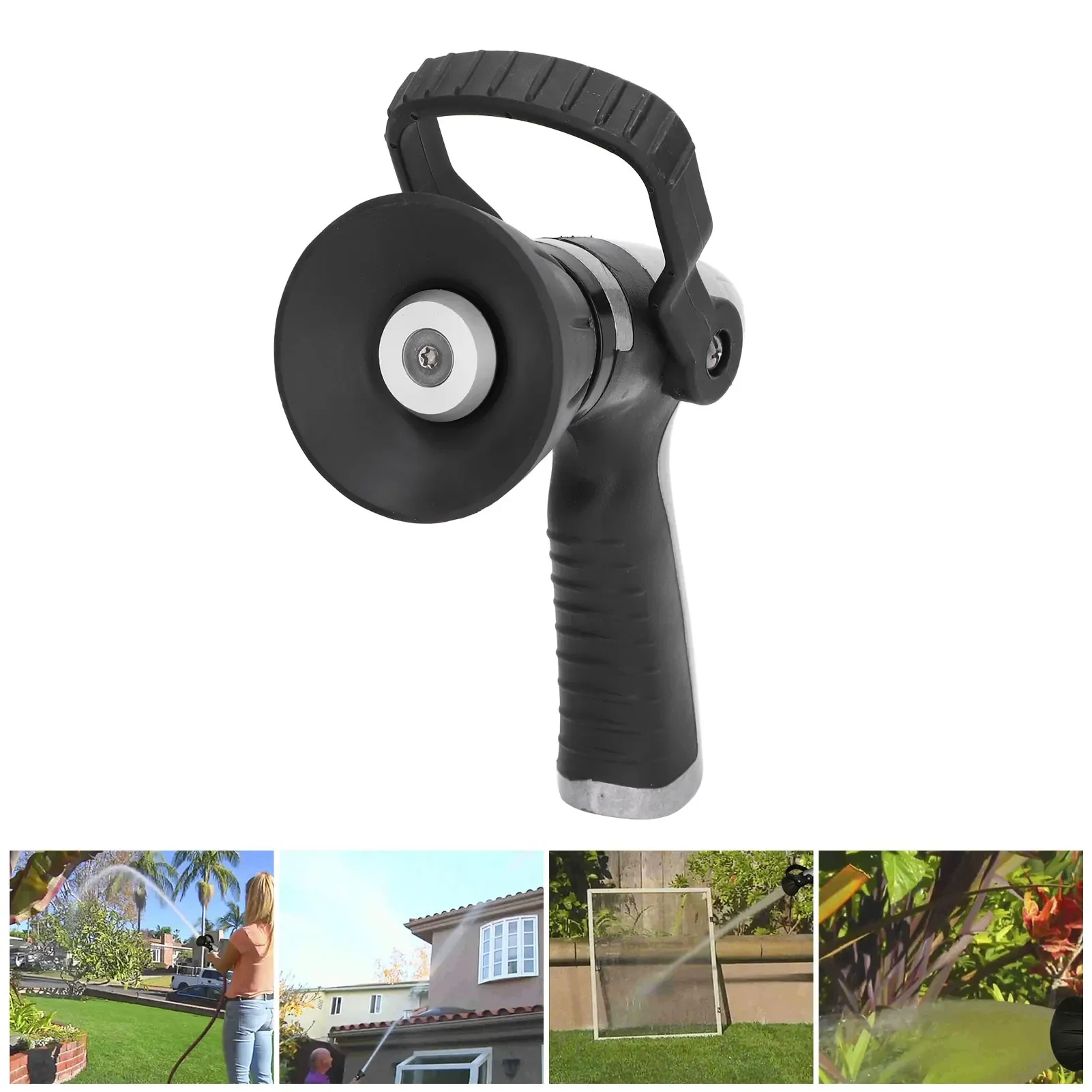 1pcsWater Sprayer Garden Hose Nozzle Adjustable 360 Degree Rotation Ergonomic High Pressure Water Sprayer with Large Closing