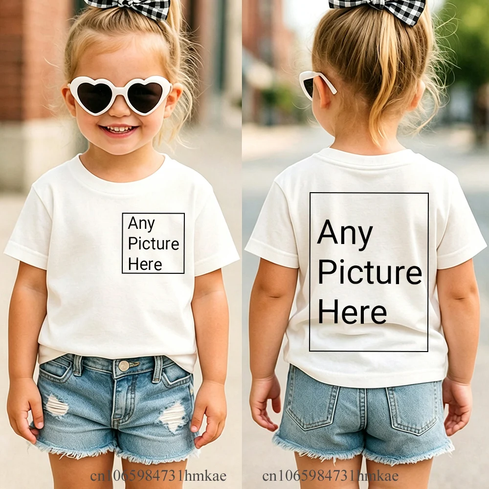 Baby Clothing Logo - Personalized Kids T‑Shirts Front Back Print