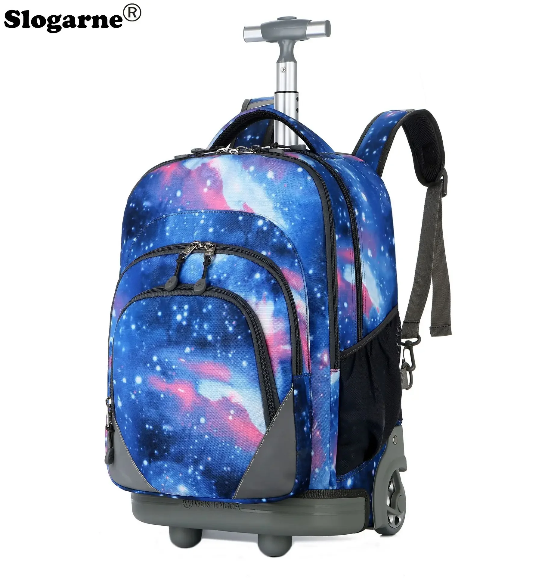 18 Inch School Rolling Backpack Bags Kids Travel Trolley Bag Teeangers Children Wheeled Backpack for Girl School Bag with Wheels