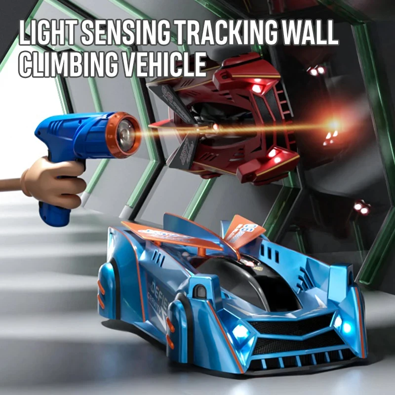 

Light-Chasing Wall-Climbing Infrared Sensor Remote Control, Wall-Climbing Four-Wheel Drive Racing Children's Toys Cars
