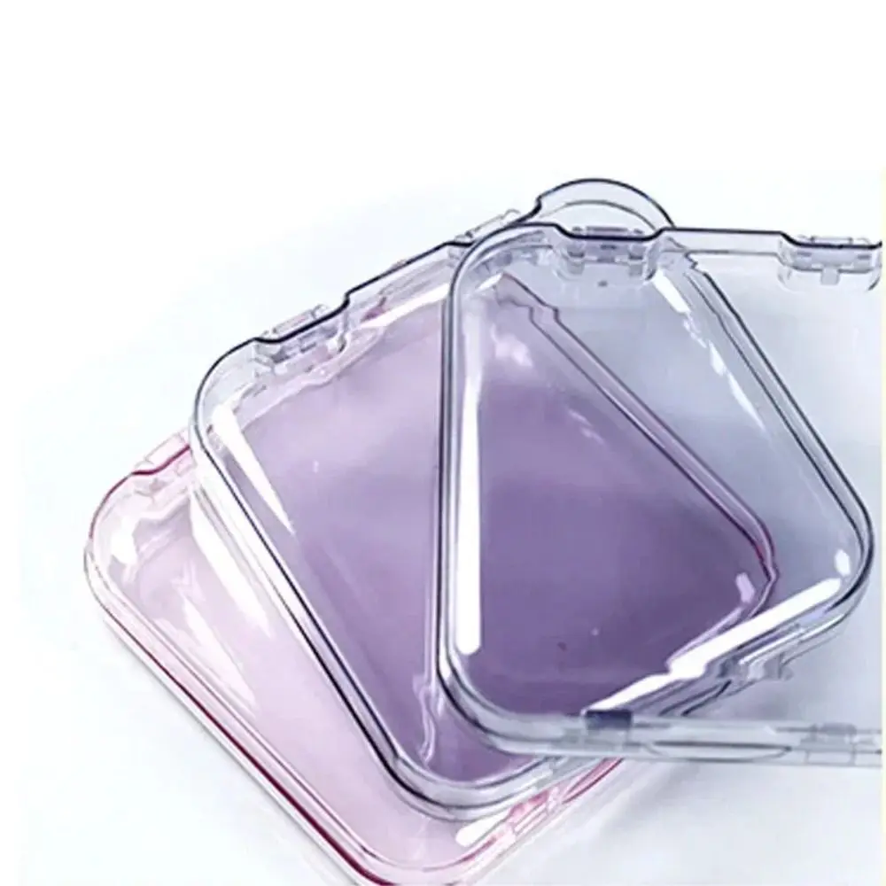 Square Shape Empty Nail Boxes New Plastic Transparent Fake Nails Organizer Display Box Dustproof Clear Nail Show Box