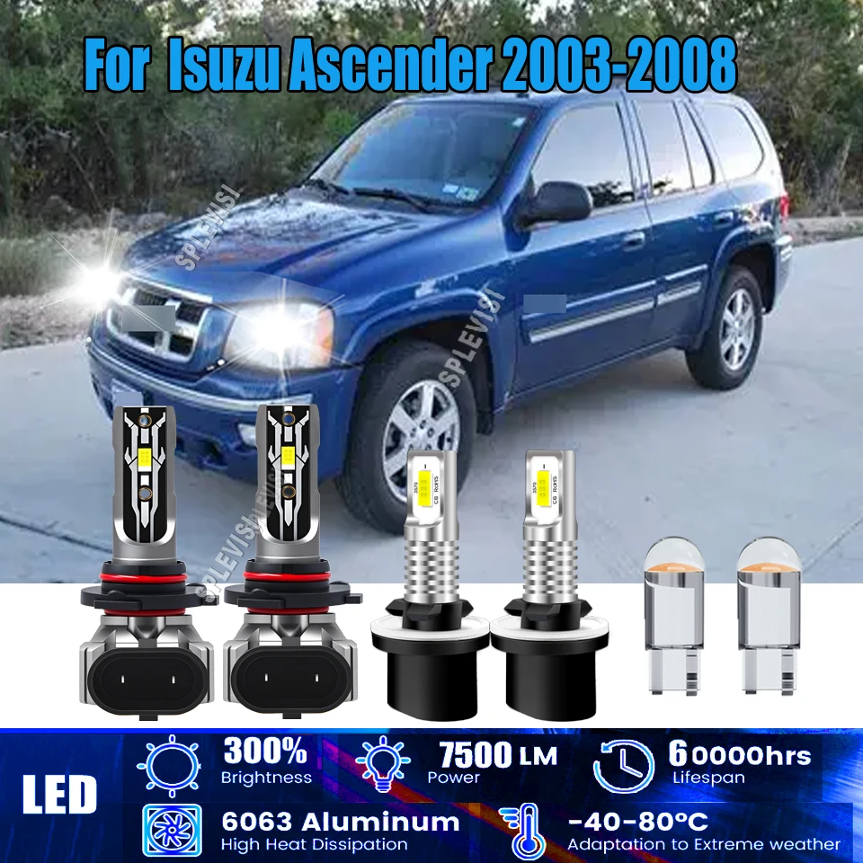 

9005 9006 880 Car CSP LED White Headlight Foglight - Precision Beam Pattern For Isuzu Ascender 2003 2004 2005 2006 2007 2008