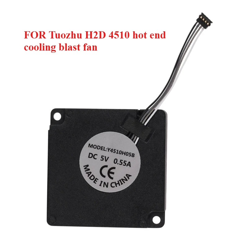3D Printer Parts FOR Bambu 3D Printer H2D/H2C Hot End Fan Double Ball Bearing High Speed 4510 Cooling Drum Fan
