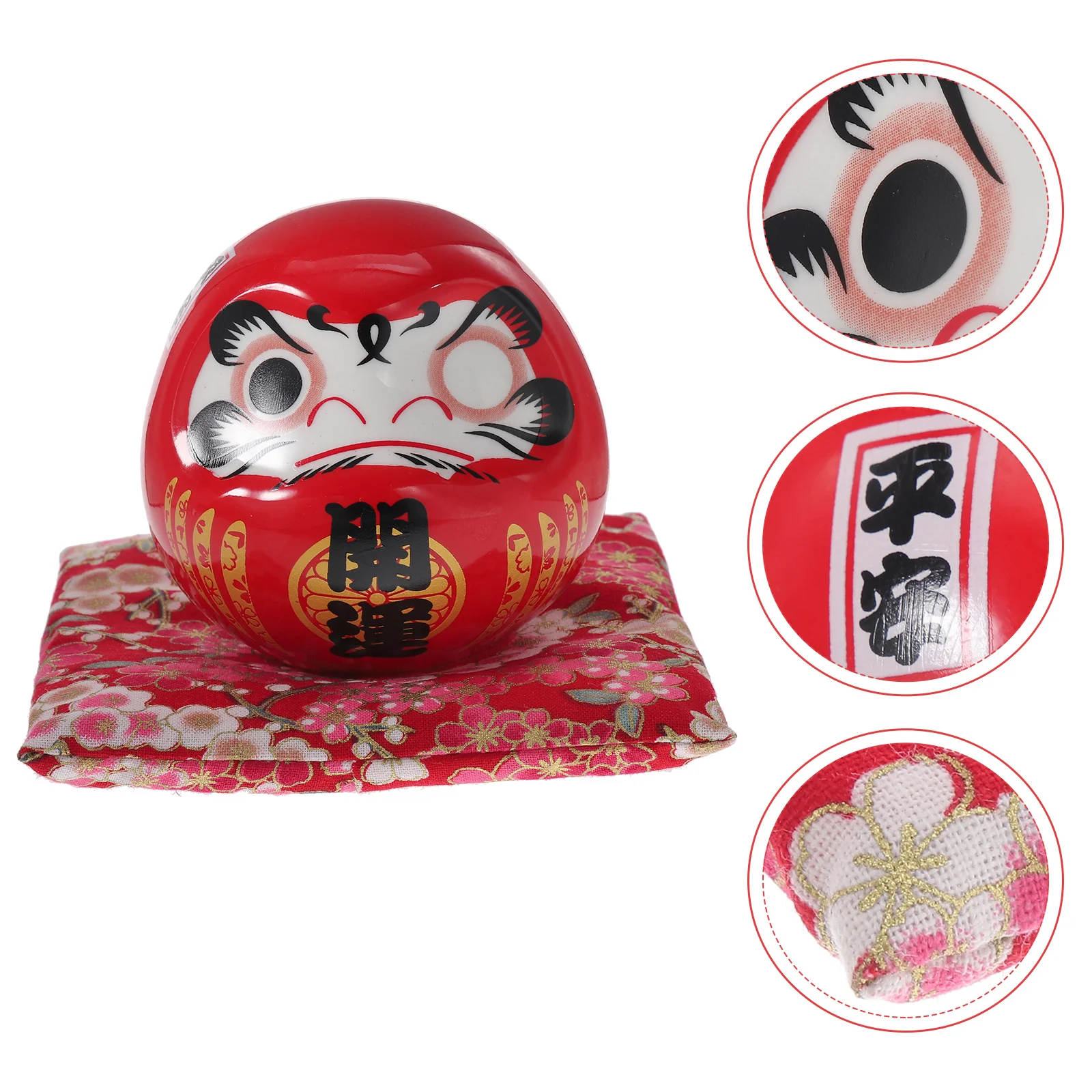 Home Decorations Japan Cute Daruma Figurines Miniature Decorative Ceramic Japanese Ornament Fortune