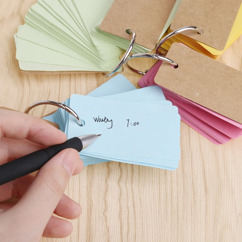 ADWE Cincin Pengikat Kertas Kraft Mudah Dibalik Kartu Bantalan Memo Belajar Alat Tulis DIY