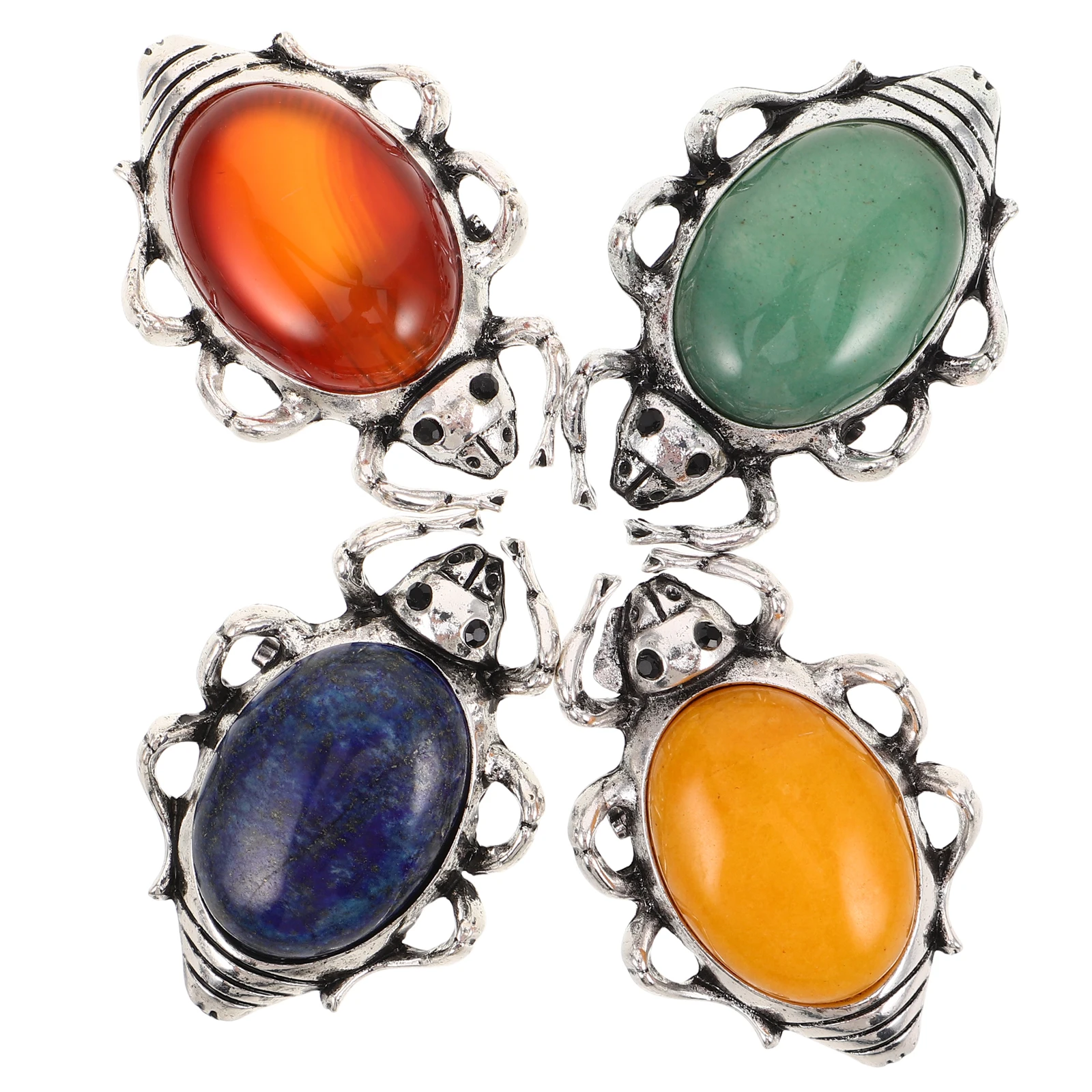 

4 Pcs Insect Agate Pendant Brooch Shaped Charm Earring Charms Gem for Jewellery Making DIY Crystal (jewelry) Miss