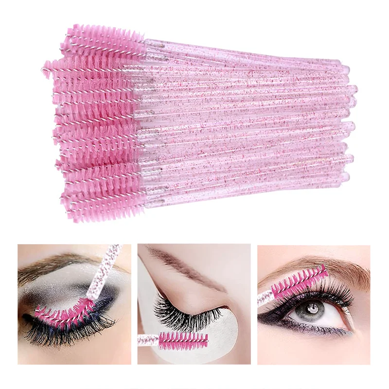 Wimperborstels Wimperverlenging Wegwerp Kristallen Borstels Mascara Wands Applicator Shampoo Wimpers Cosmetische Borstel