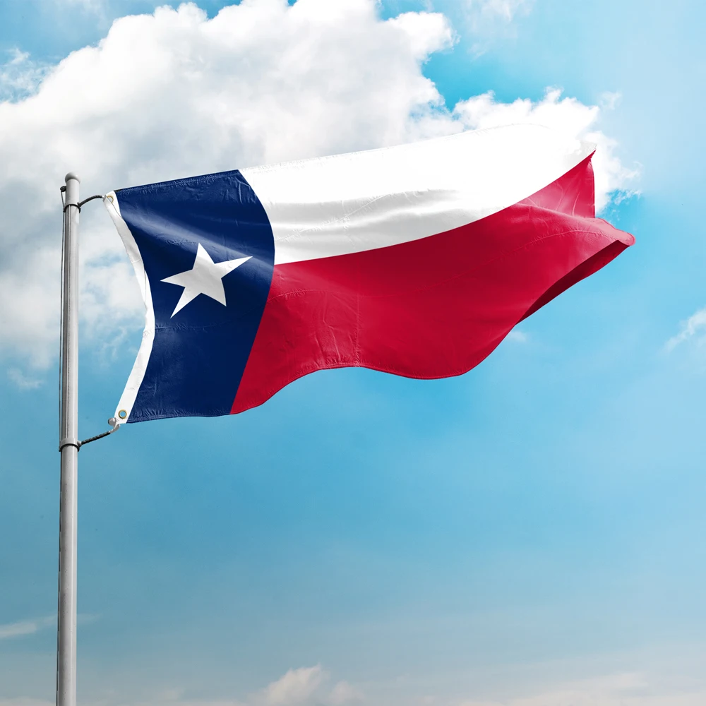 Texas Flag 3*5FT 90*150CM USA States Flags Design Custom Indoor Outdoor Decor Banners  Polyester UV Resistance Double Stitched