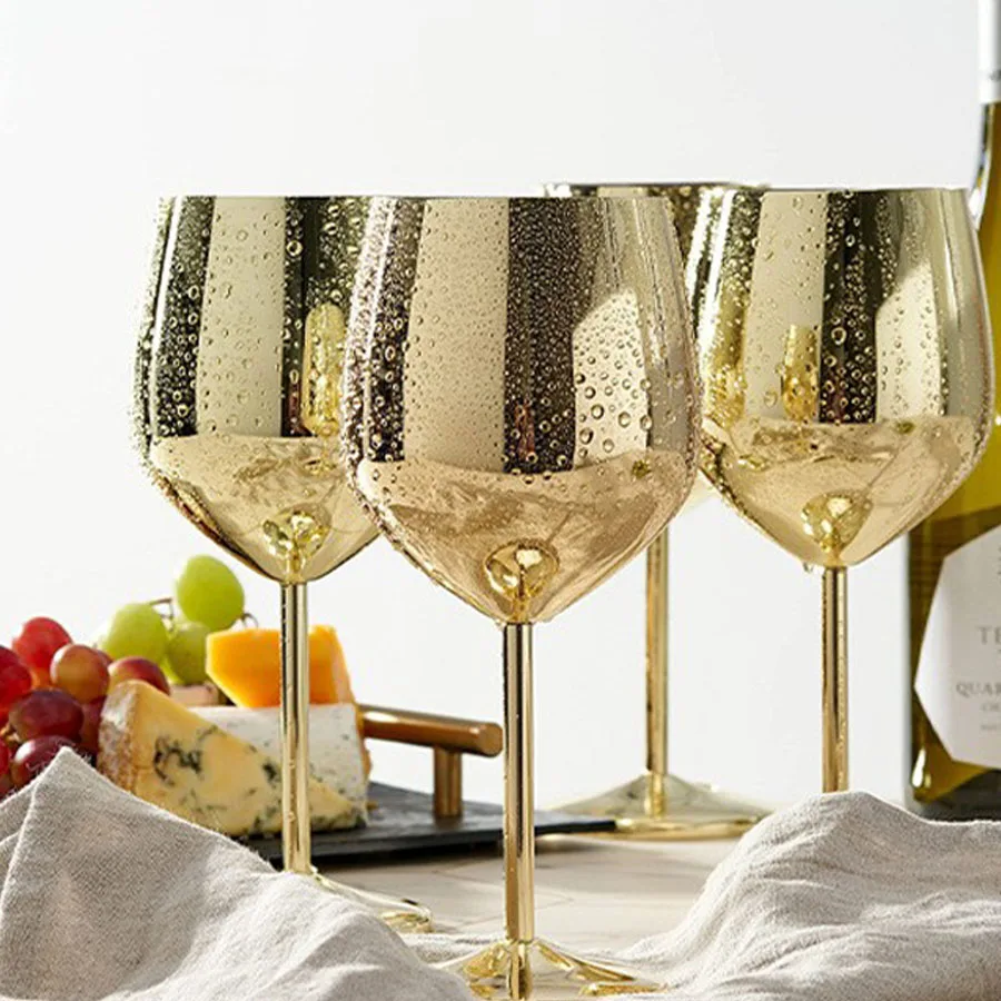 18oz 304 stainless steel single-layer red wine glass, wine glass, champagne glass, 304 stainless steel light luxury