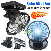 Solar Power Mini Clip Fan Clip on Desk Fan Portable Mini Personal Fan Air Cooling Fan Desktop Fan for Outdoor Camping Hiking
