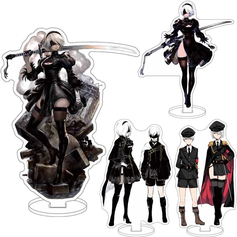 16CM Anime ‌ Spiel NieR:Automata ‌   Abbildung ‌ 2B YoRHa No.2 Typ B 9S YoRHa No.9 Typ S A2 Adam Eve Acryl-Ständer Cosplay-Ornamente Geschenke