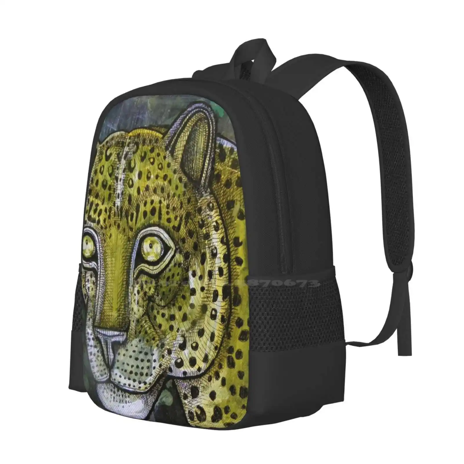 Hunting Leopard Hot Sale Schoolbag Backpack Fashion Bags Leopard Big Cat Feline Wildlife Animal Lynnette Shelley