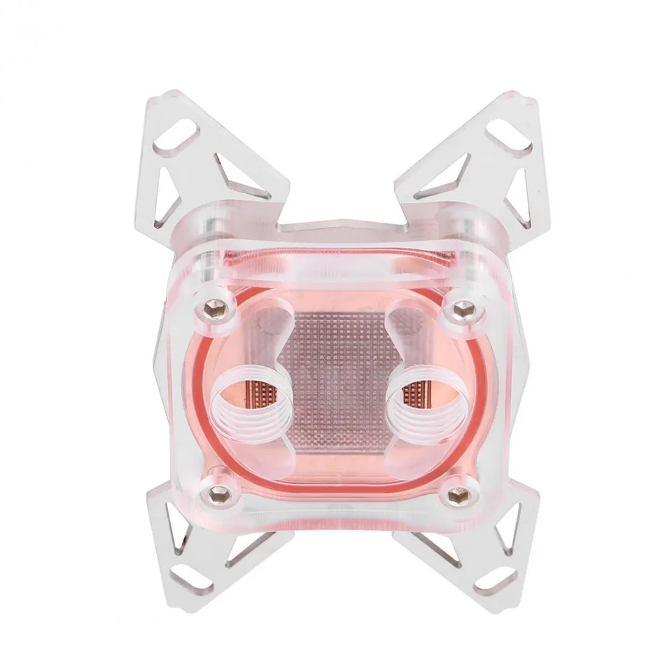 Computer CPU Cooler Water Cooling Block Copper Base POM Cover for Intel LGA 1155 2011 AMD AM4 Fans Cooling