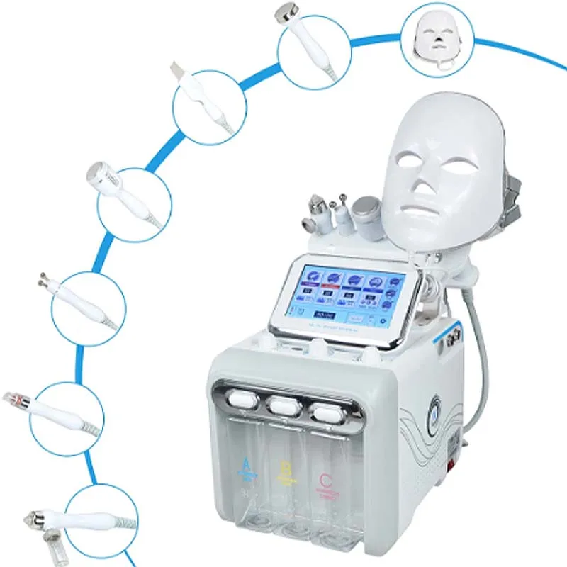 전문 피부 클렌징 리프팅 각질 제거 및 주름 방지 미용 기기, 최신 7 in 1 페이셜 케어 기계