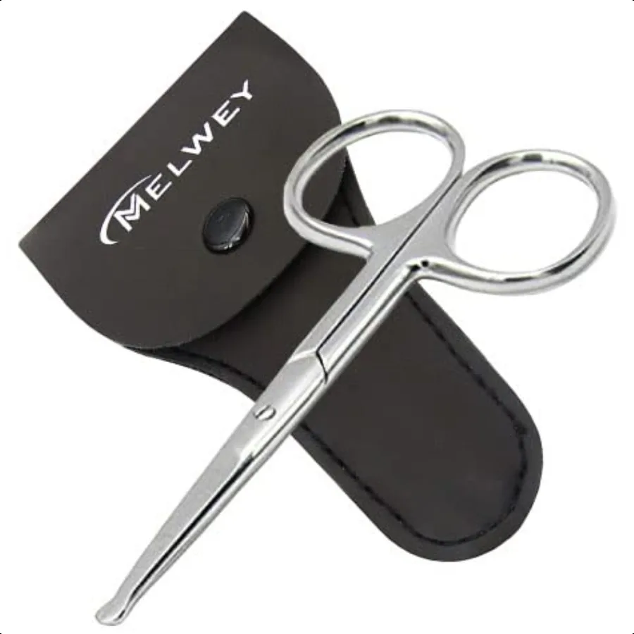 

Rounded Stainl Steel Facial Hair Scissors Safety Scissor for Nose Eyebrows Facial Hair Eyelashes Moustache Beard Trimming Baby