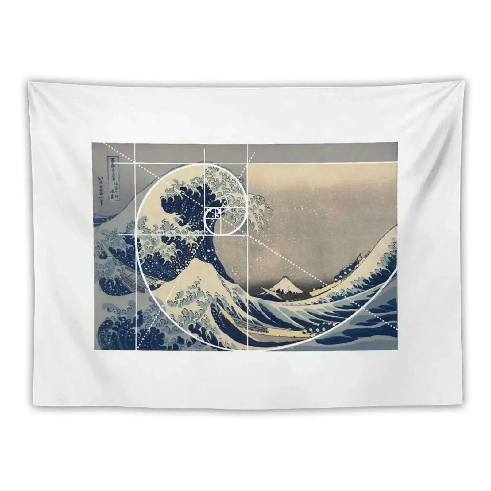 

Hokusai Meets Fibonacci, Golden Ratio, Version Tapestry House Decoration Bedroom Deco Hanging Wall Bed Room Decoration Tapestry