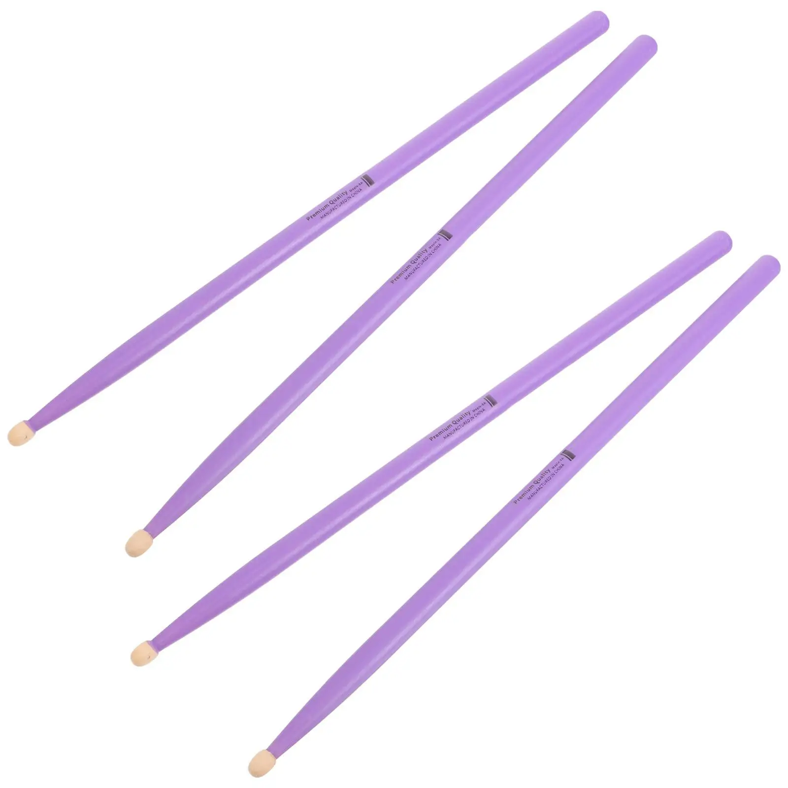 

2 Pairs Maple Sticks Drumsticks for Adults Purple Drummer Baquetas Moradas Kids Percussion Work Baby Blue