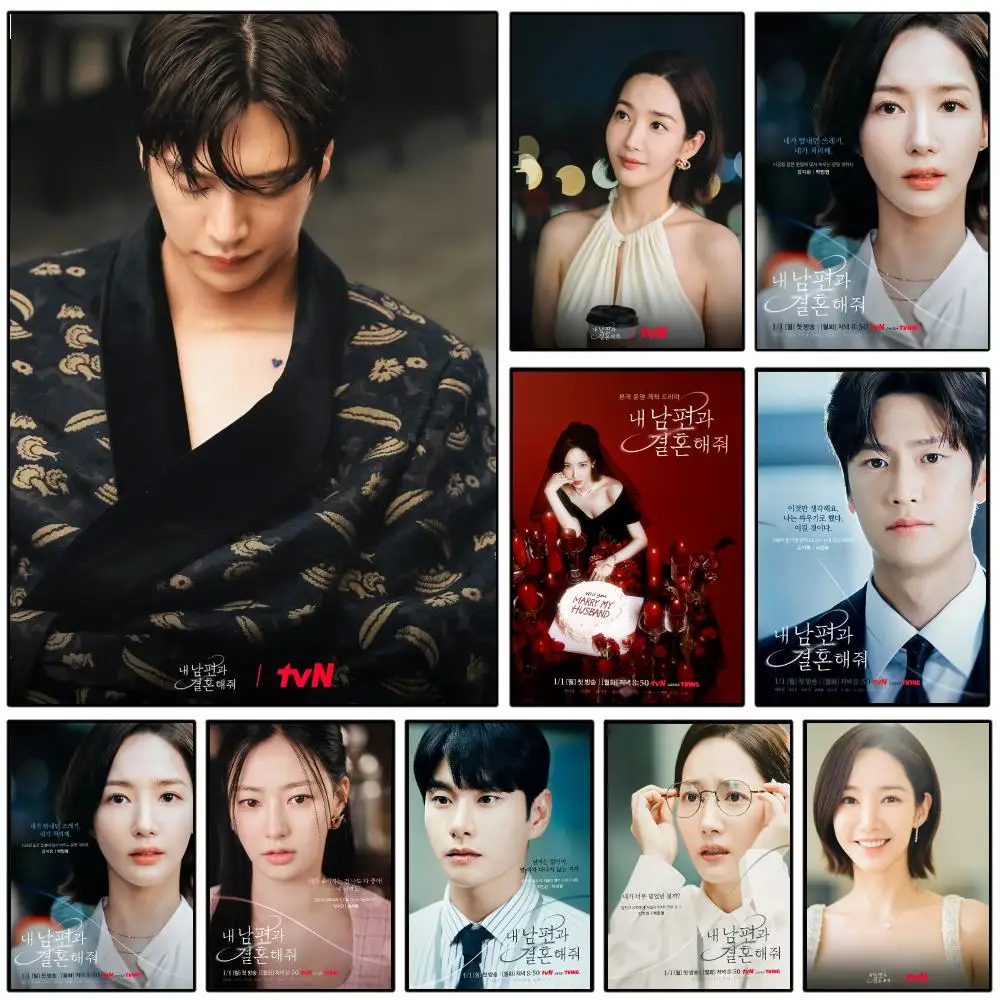 Tv Show M-Marry My Husband Poster Self-adhesive Art Waterproof Paper Sticker Coffee House Wall Decor