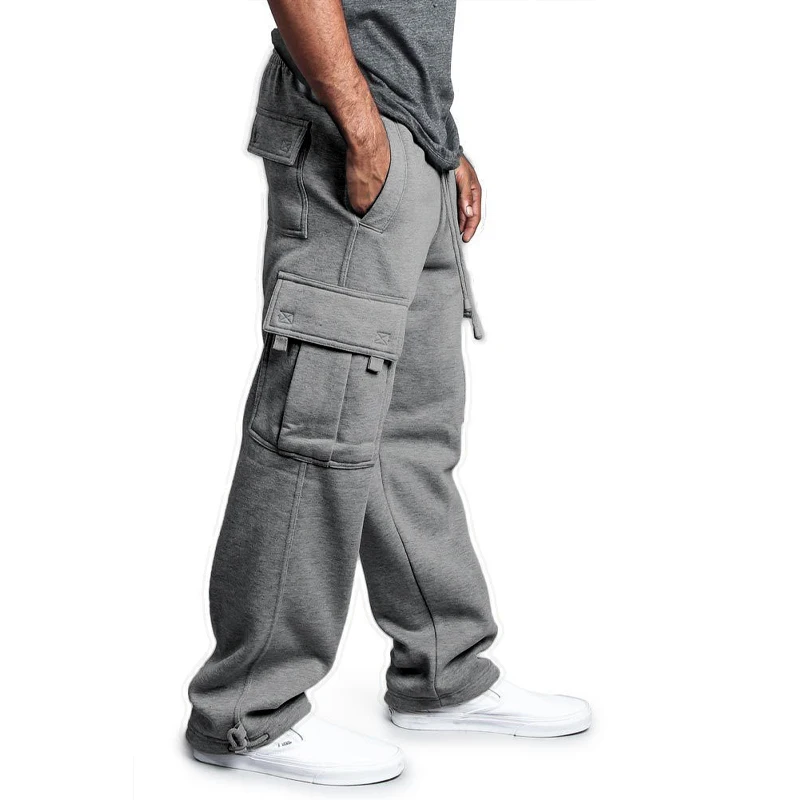 

Men Casual Overalls Cargo Pant Spring Autumn Jogger Hip Hop Streetwear Pants Multi Pocket Solid Loose Male Trousers DropShipping