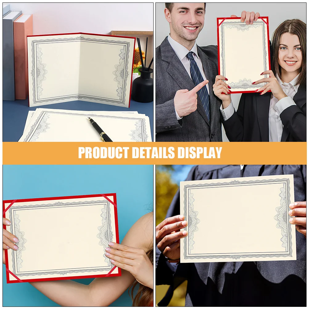 

8Pcs Blank Certificate Paper Award Sheets Graduate Certificate Printable Exquisite Workmanship Smooth Writing Experience