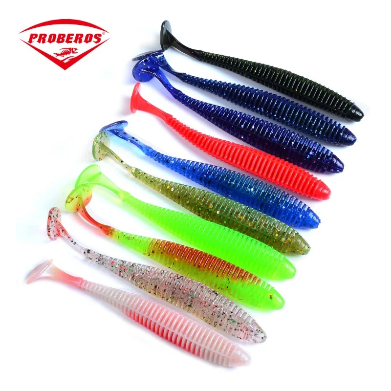 

PRO BEROS 30pcs Handmade Soft Lure Fishing Bait 10 Color Fishing Tackle 0.08oz/3.34" Fishing Lure Baits