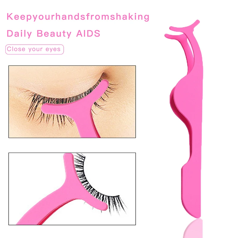 1pcs แหนบขนตาปลอมขนตาปลอม Applicator สแตนเลส Eyelash EXTENSION Curler Nipper คลิป CLAMP เครื่องมือแต่งหน้า