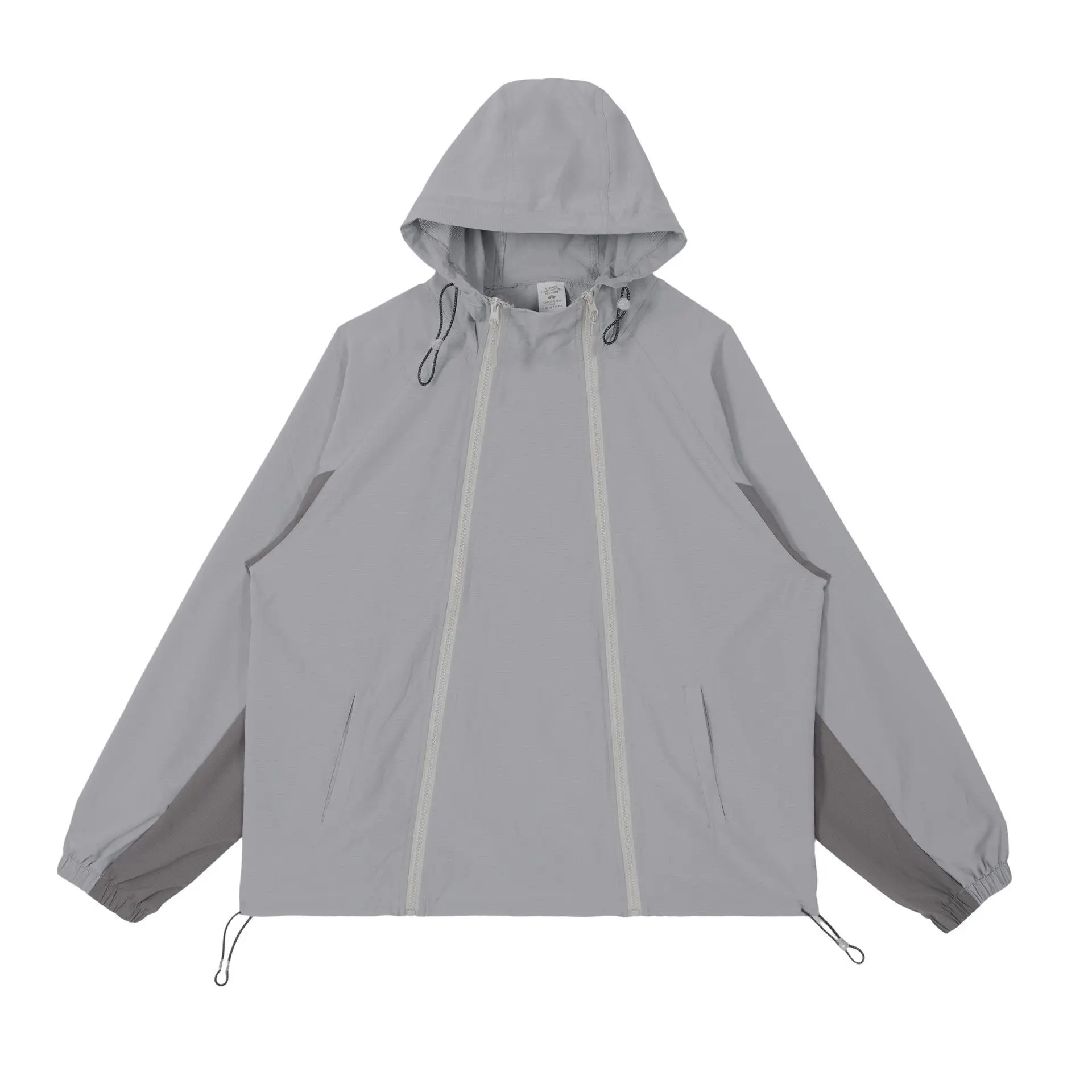 Unisex Hoodies Shorts Set 2025 Summer Autumn Outdoor Sports Set Double Zipper Breathable Loose Sun Protective Jacket Outfit