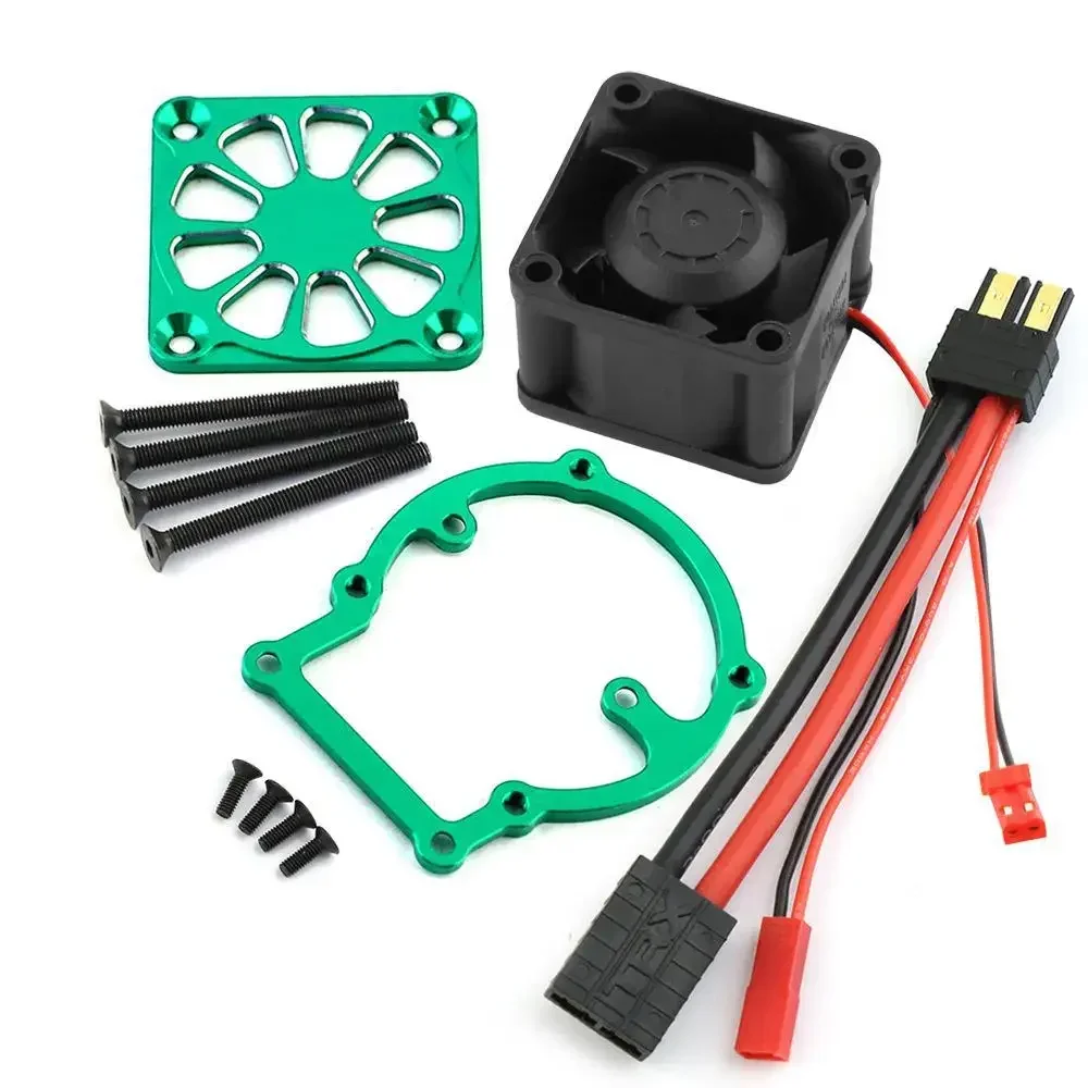 PigRC Metal 3483 Motor Heat Sink Cooling Fan Motor Radiator 3476 3477 For TRAXXAS Sledge 1/8 RC Car Upgrade Parts