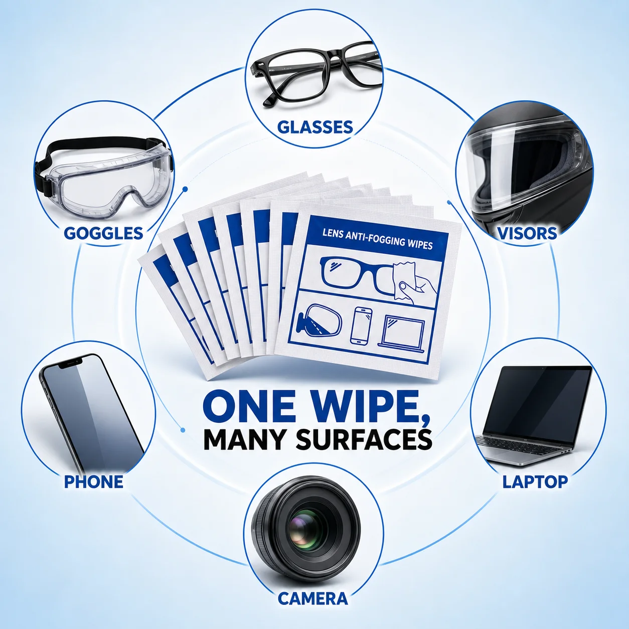 800 Disposable Eyeglass Cleaning Wipes - Individually Packaged, Suitable for Eyeglasses, Smartphones, Tablet Screens - Special f