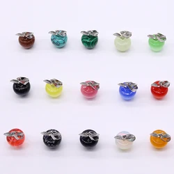 4pcs Natural Stone Apple Pendant Woman Fashion Jewelry Hand Carved Agate Crystal Quartz Pendants for DIY Necklace Accessories