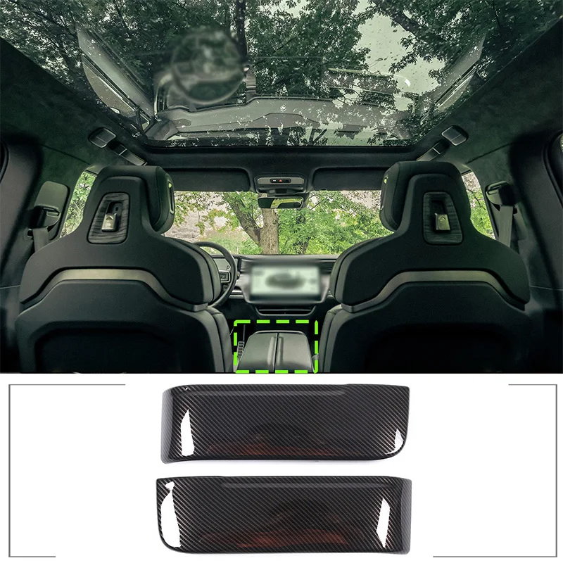 ABS Carbon Fiber For Rivian R1T/R1S 2022 2023 Car Center Control Armrest Box Cover Decorative Sticker Interior Accessories