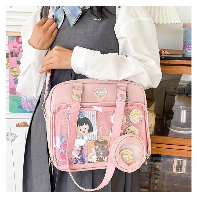 Frauen japanischen Stil Trend kawaii Süßigkeiten Farbe große Kapazität ita Tasche Mode Student adrette Umhängetasche Messenger Umhängetasche – Detail 32