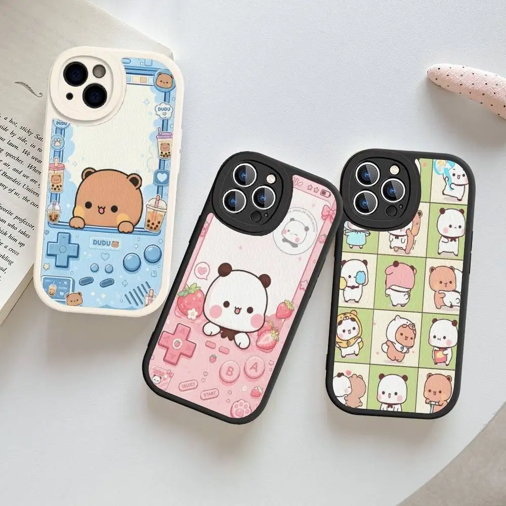 

Bubu And Dudu Cute Phone Case For IPhone 16 15 14 13 12 11 Pro Max Plus Shockproof Leather Cover
