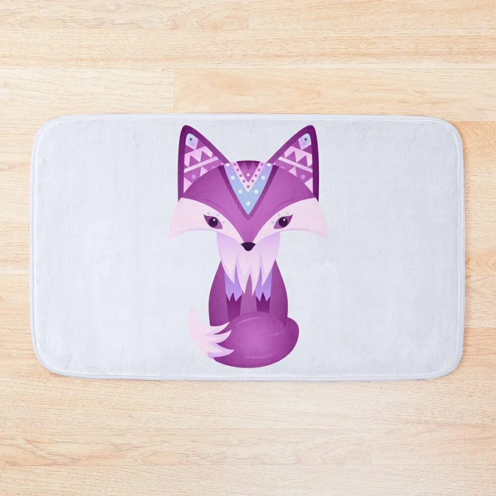 Mystical Woodland Fox (Purple) Bath Mat Set For Bathroom Bathroom Slip Mat