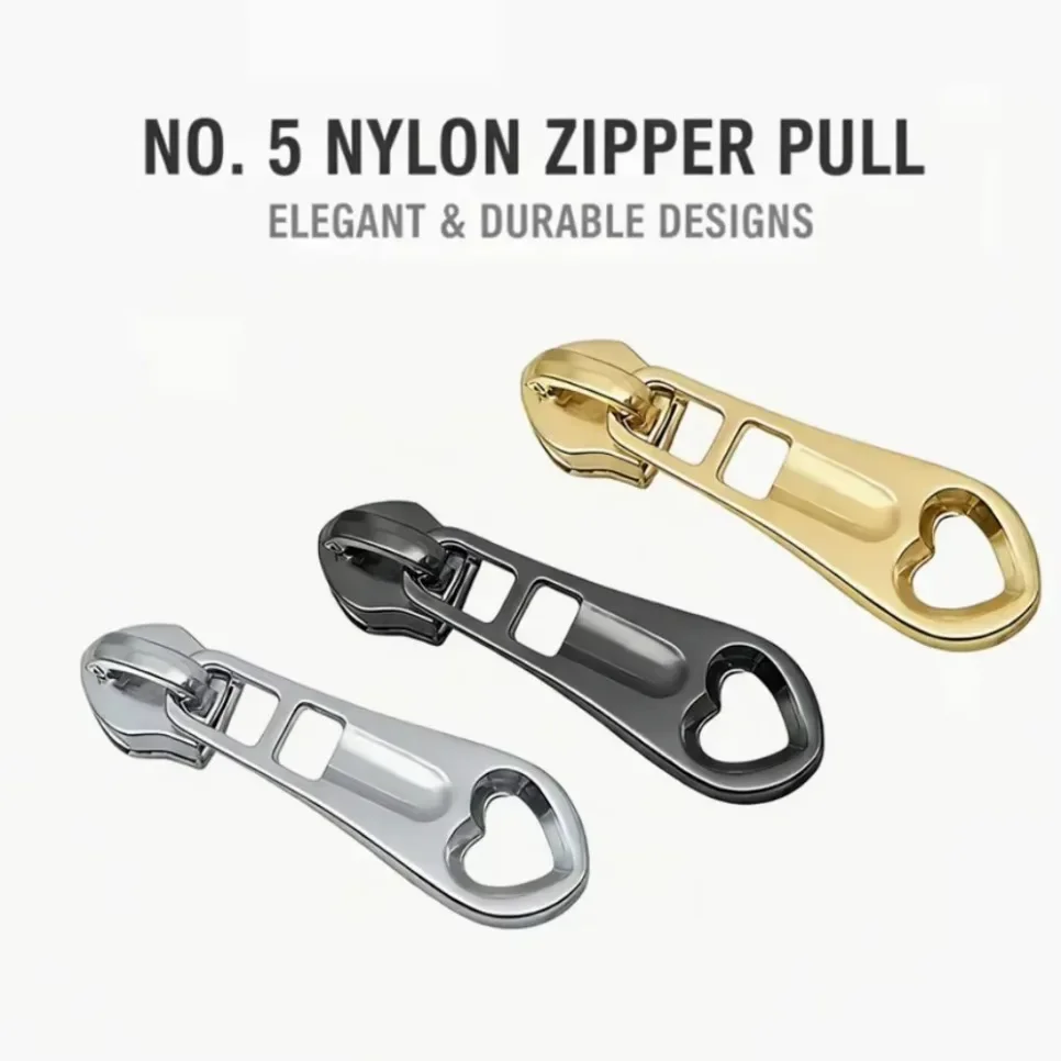 10/40/100Pcs 5# Nylon Zippers Sliders Puller Zip Replacement Bag Clothes Zips Pull Zipper Repair Kit Sewing Accessories ﻿